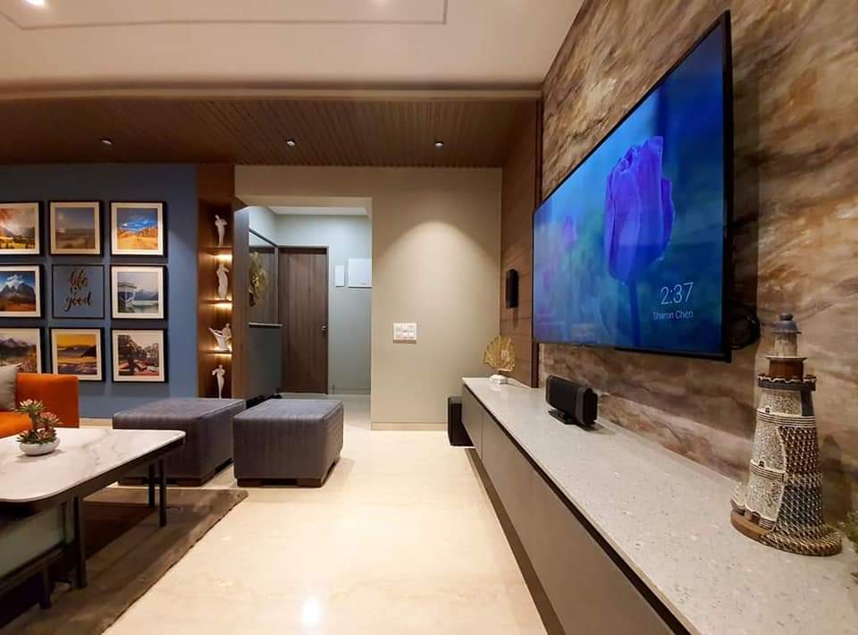 Living room TV and integrated audio system